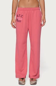 EDIKTED 2020 Graphic Wide Leg Sweatpants
