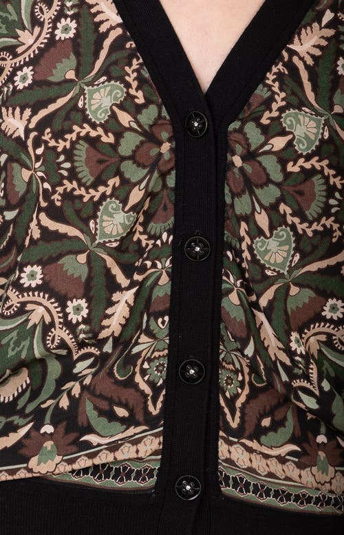 Hale Bob Scarlette Silk Cardigan In Black