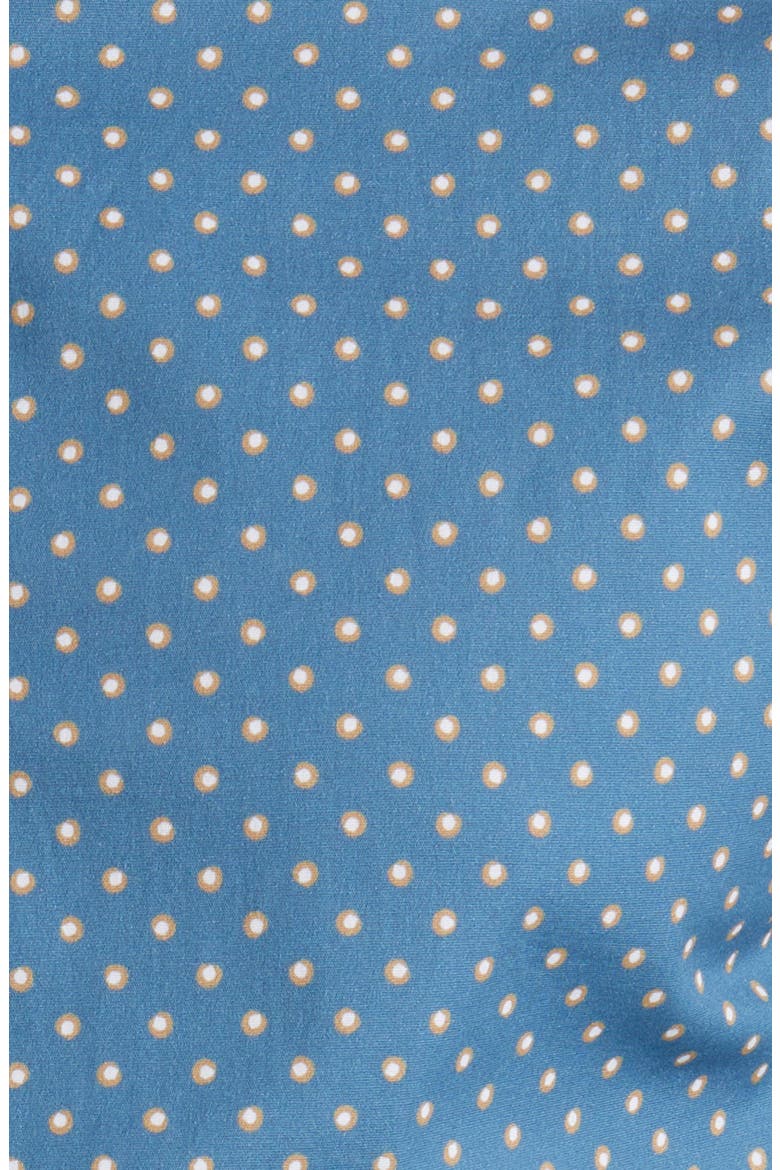 Painted Dot Print Stretch Cotton Button-Up Shirt, Alternate, color, SLATE BLUE
