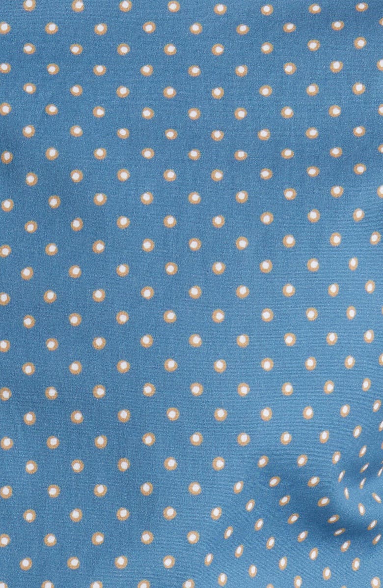 Stone Rose Painted Dot Print Stretch Cotton Button-Up Shirt, Alternate, color, Slate Blue