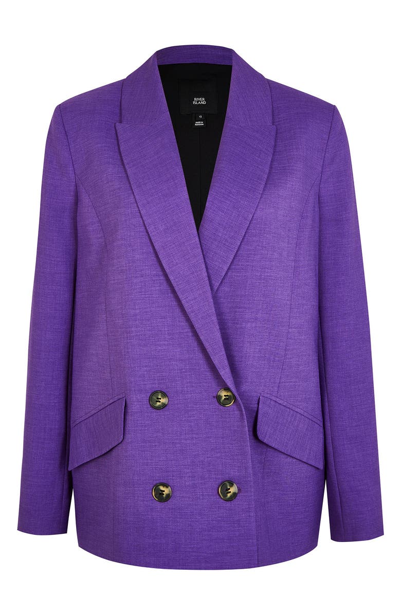 River Island Structured Double Breasted Blazer, Alternate, color,