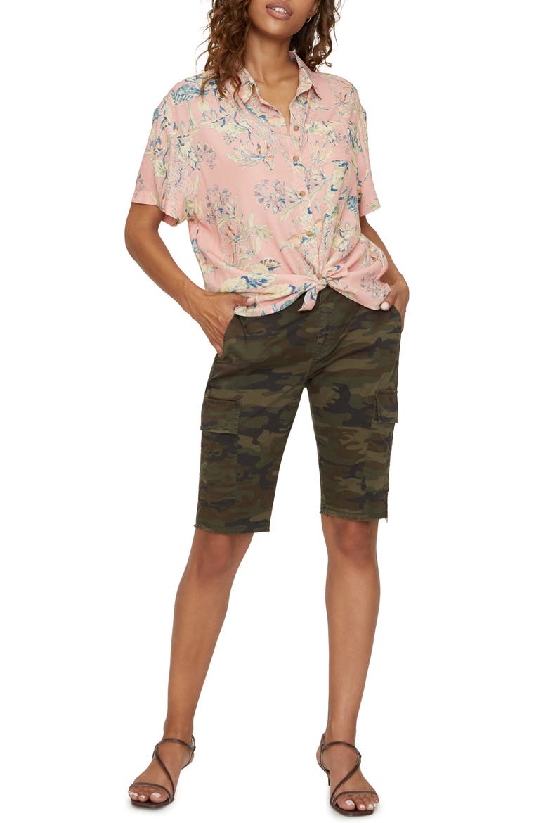 Resort Button-Up Shirt, Alternate, color, BEACH BABE