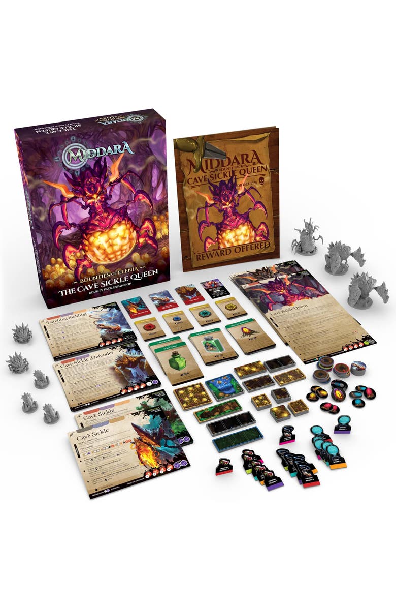 Middara Cave Sickle Queen, Bounty Pack Expansion, 8 Plastic Miniatures, Main, color, 