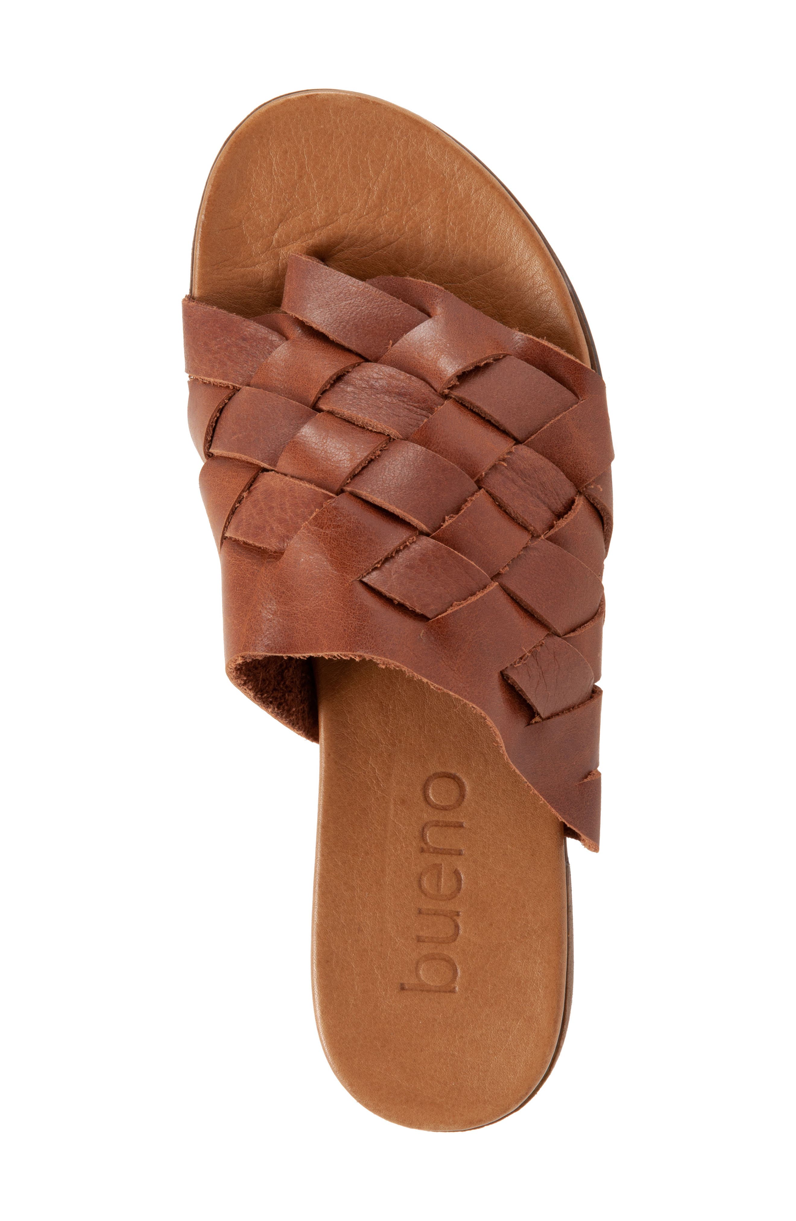 Tory Woven Slide Sandal, Alternate, color, TAN LEATHER