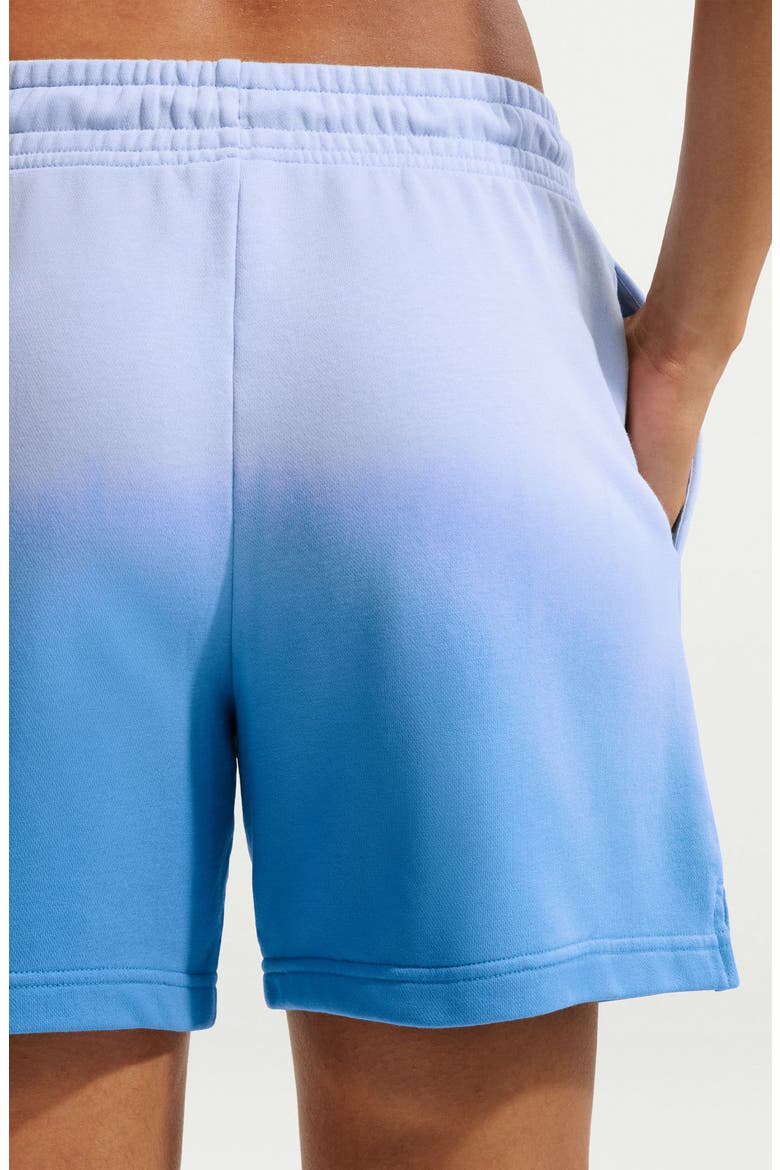 Phoenix Fleece Mid Rise Dip Dye Shorts, Alternate, color, HYDROGEN BLUE/ LT PHOTO BLUE