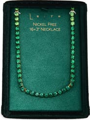 Leith Crystal Tennis Necklace