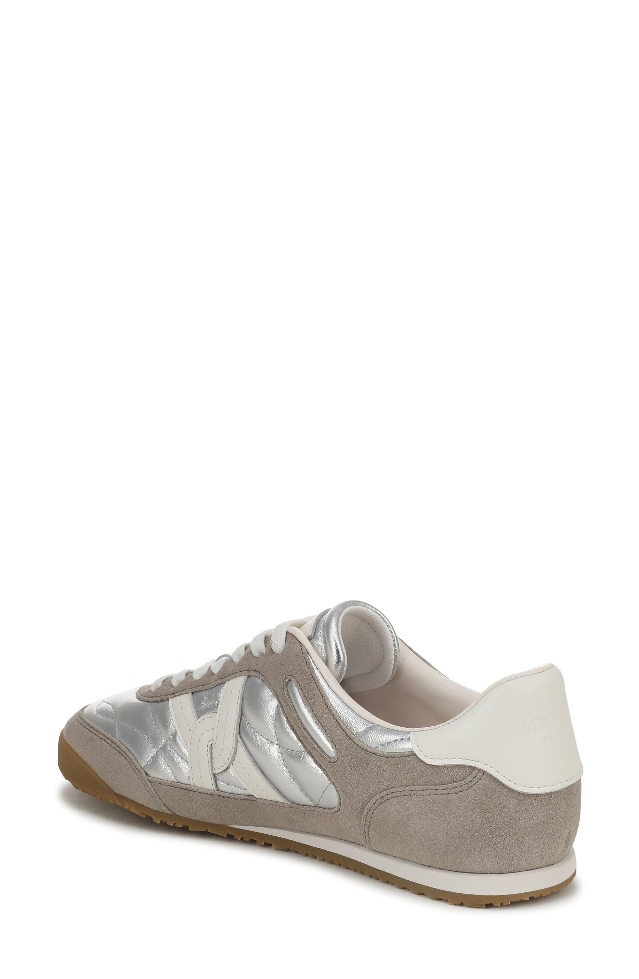 Veronica Beard Natalia Sneaker, Alternate, color, Silver/ Grey Suede