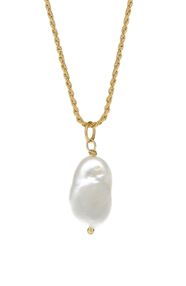 Degs & Sal Men's Freshwater Pearl Pendant Necklace, Alternate, color, Gold