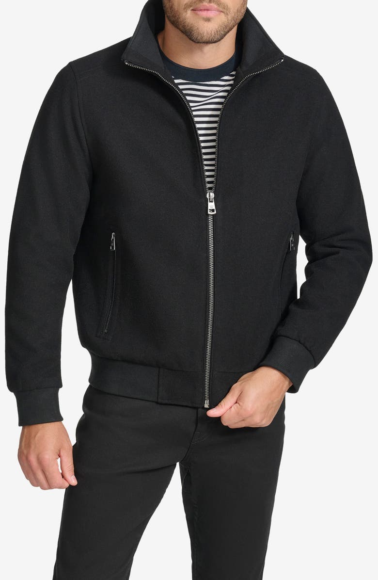 Calvin Klein Wool Blend Bomber Jacket, Main, color, 