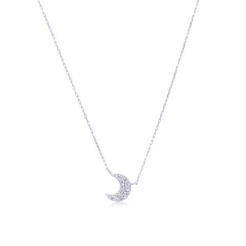 Mini Diamond Moon Necklace