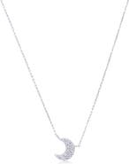 The Lovery Fine Jewelry Mini Diamond Moon Necklace