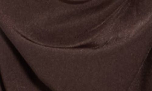 Afrm Los Angeles Sonia Shiny Knit Ruched Maxi Dress In Brown