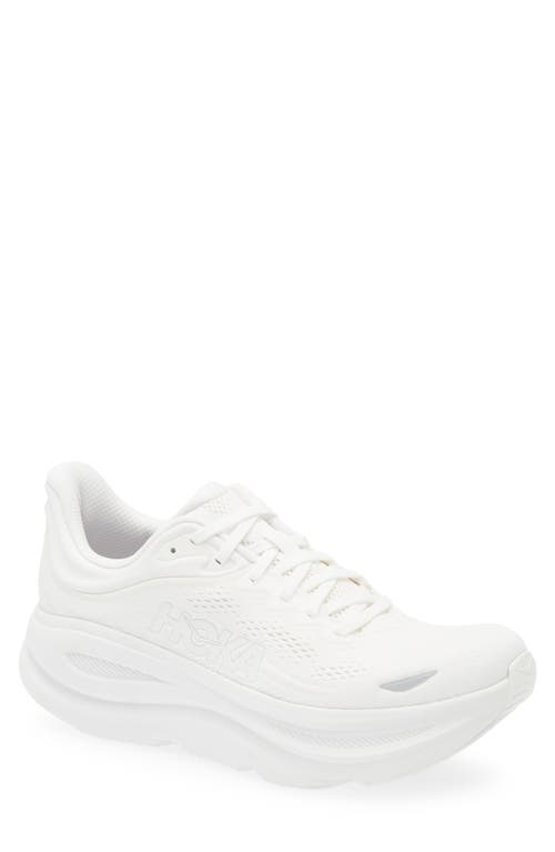 Hoka M Bondi 9 Synthetic Fabric Sneakers In White