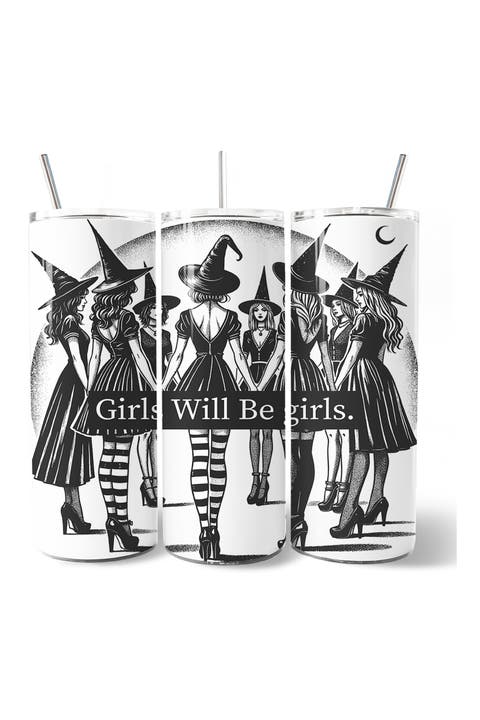 Girls Will Be Girls Witchy Halloween Tumbler