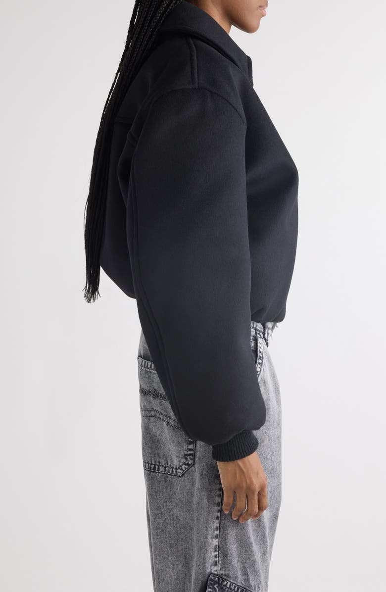 Acne Studios Owella Wool Blend Felt Bomber Jacket, Alternate, color, 