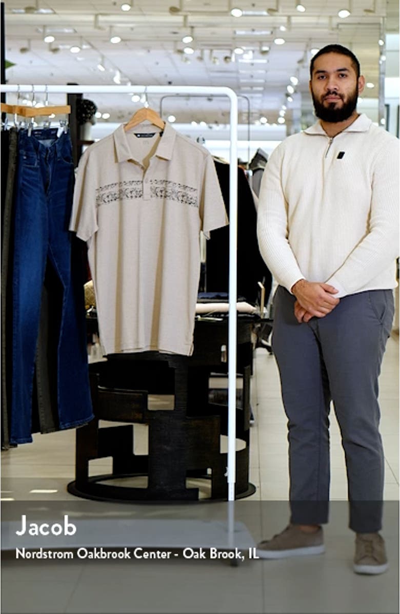 Deserted Cove Floral Stripe Piqué Polo, sales video thumbnail