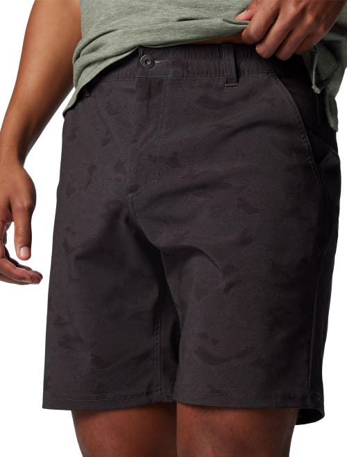 Shop Columbia Big & Tall Pfg Uncharted Shorts In Grey Black