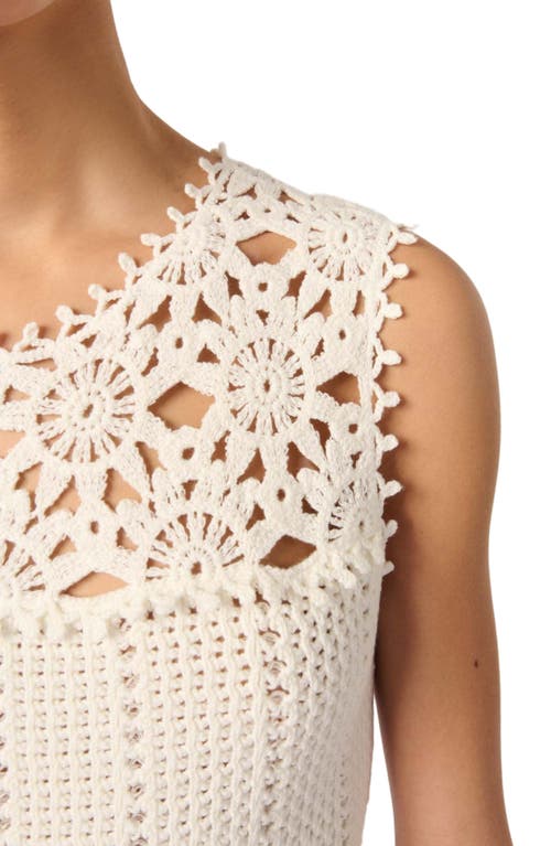 Maje Crochet Shift Mini Dress