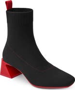 VIVAIA Square-Toe Water-Repellent Heeled Boots