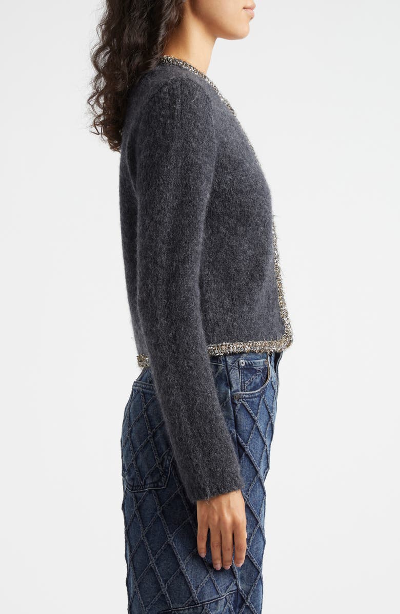 rag & bone Davies Bolero Cardigan, Alternate, color, Charcoal