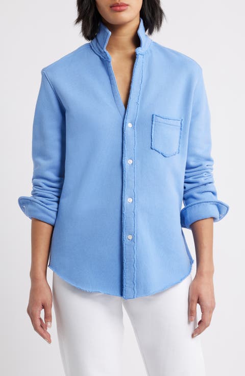 Eileen Relaxed Terry Button-Up Shirt