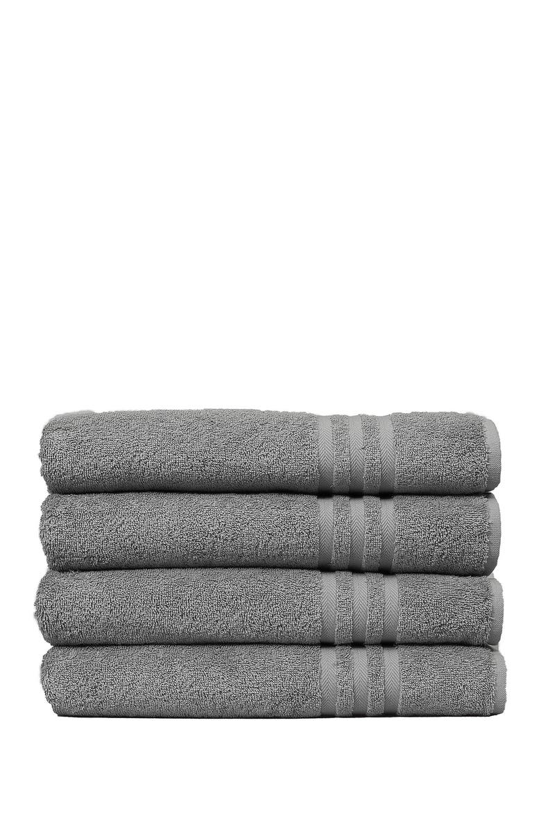Linum Home Textiles Denzi Bath Towels - Set of 4 - Dark Grey, Main, color, Dark Grey