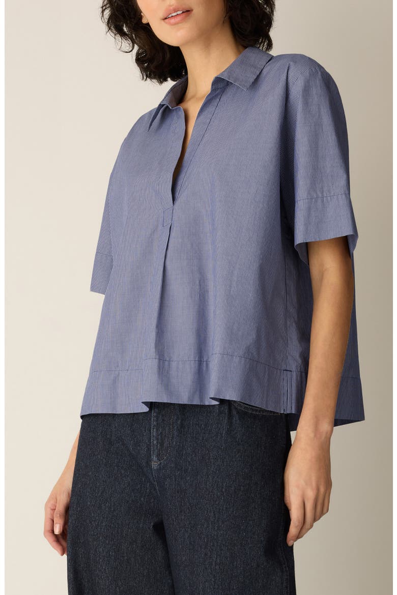 Classic Collar Organic Cotton Top, Alternate, color, INFINITY