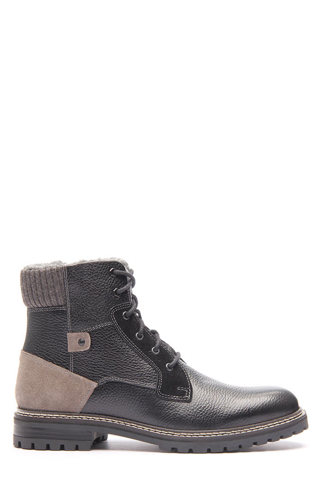 CREVO Marcel Wool Cuff Leather Boot, Alternate, color, 