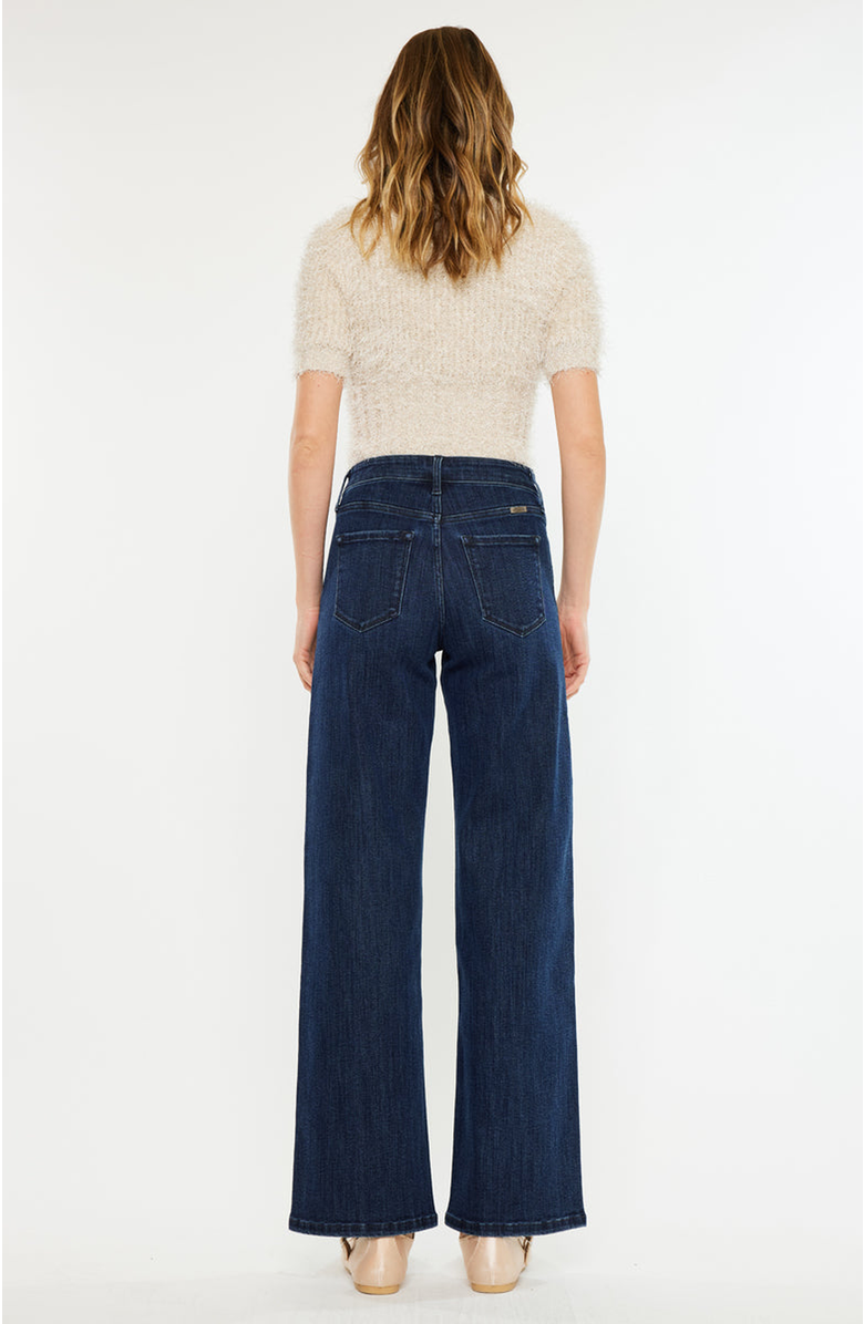 KanCan Norie High Rise Wide Leg Jeans, Alternate, color, Dark Wash