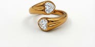Gemini Jewelry Sculpted Open Heart Ring