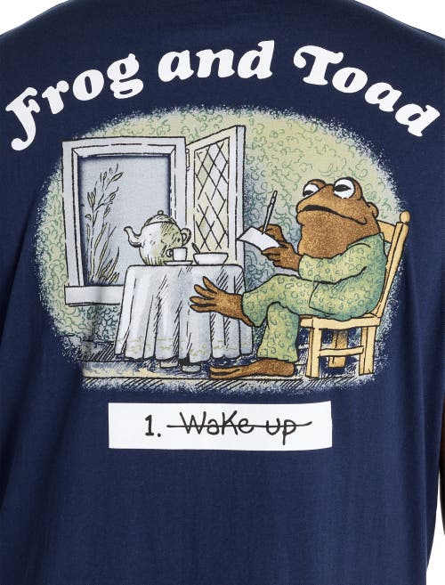 True Nation By Dxl Big & Tall Frog And Toad Graphic Tee In Navy