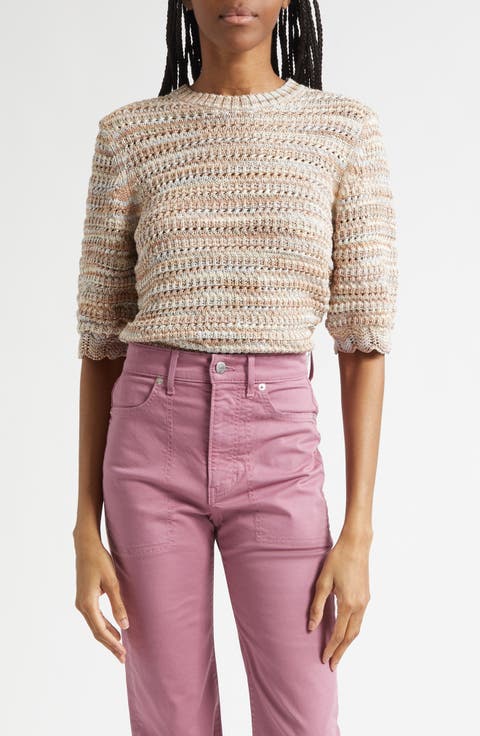 Merivale Metallic Cotton Blend Sweater