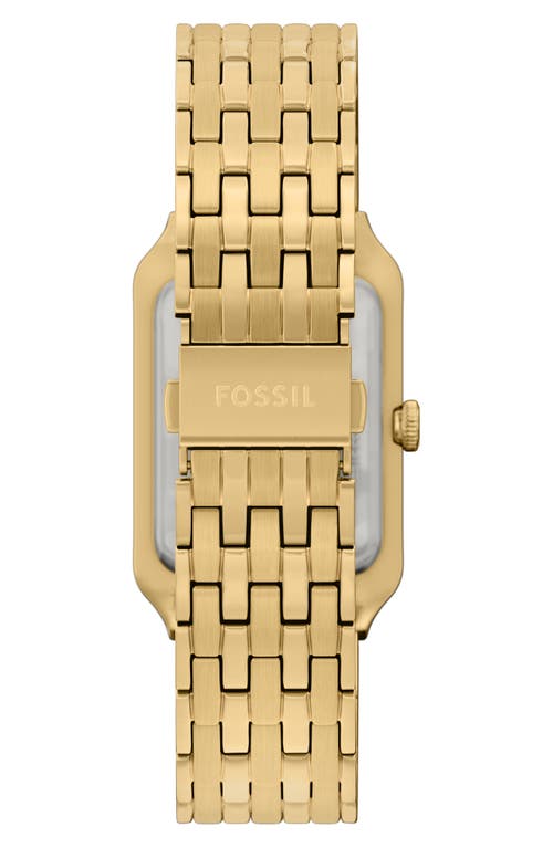 Fossil Women's Raquel Three-hand Date Gold-tone Stainless Steel Watch, 26mm In Gold