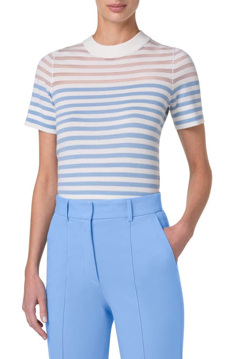 Kodak Stripe Short Sleeve Sweater