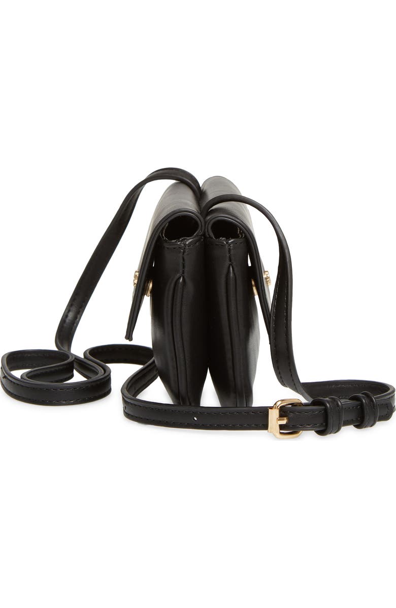 Mali + Lili Double Flap Vegan Leather Crossbody Bag, Alternate, color,