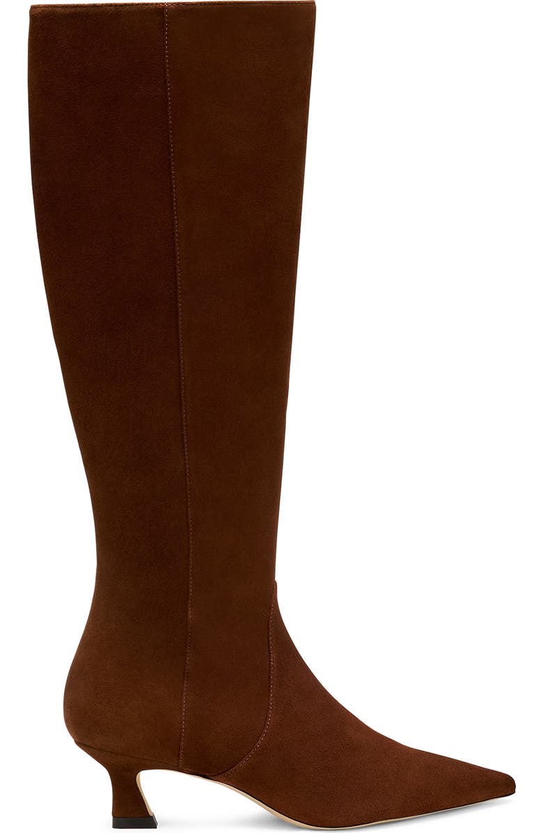 Stuart Weitzman Vinnie Zip Boot 50, Alternate, color, Deep Coffee