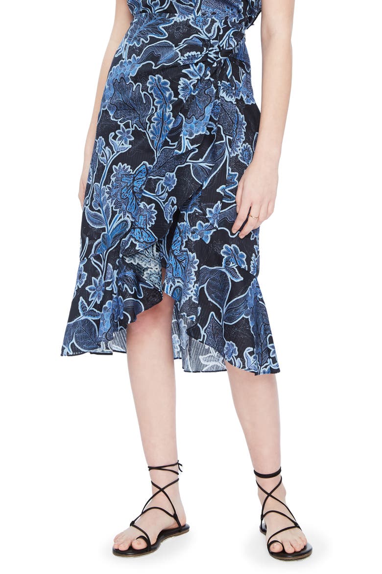Drew Wrap Skirt, Main, color, MARINE SAFARI