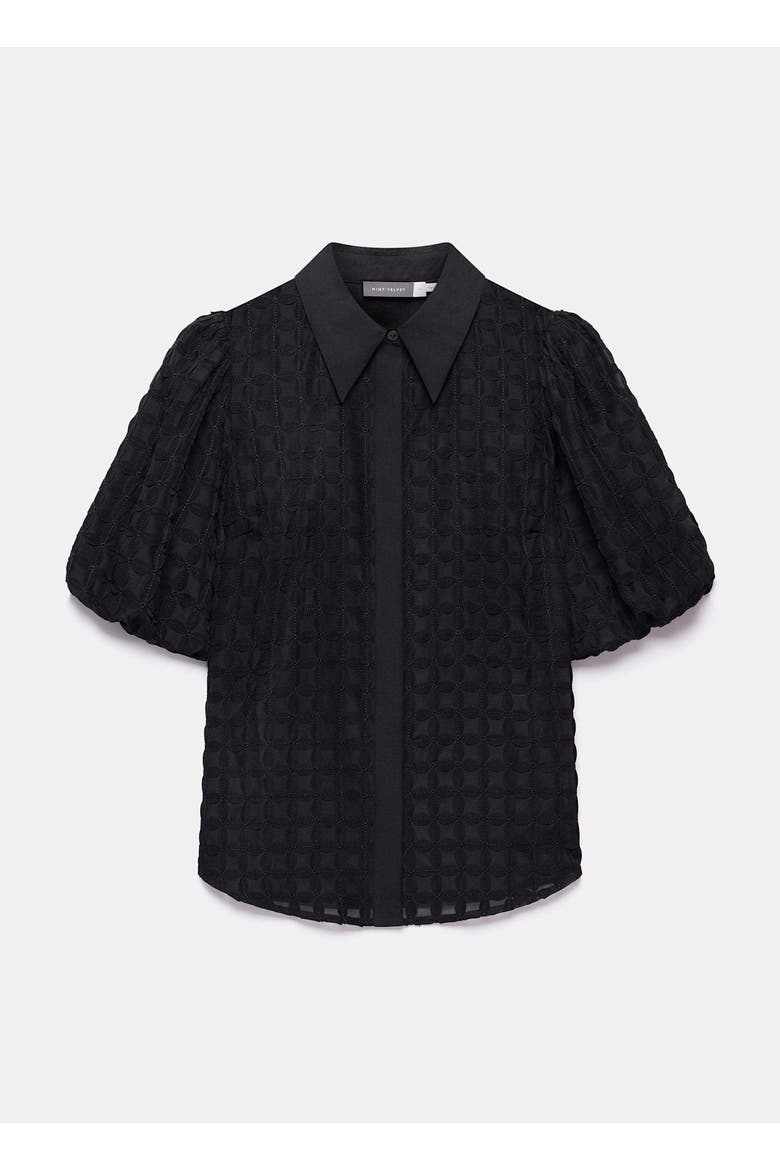 Petal Detail Shirt, Alternate, color, Black