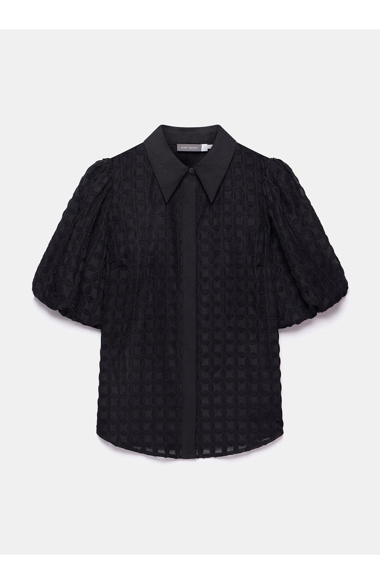 MINT VELVET Petal Detail Shirt, Alternate, color, Black