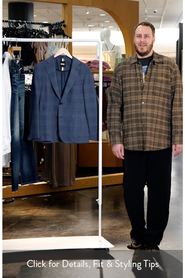 Hanry Slim Fit Blue Glen Check Stretch Wool Sport Coat video