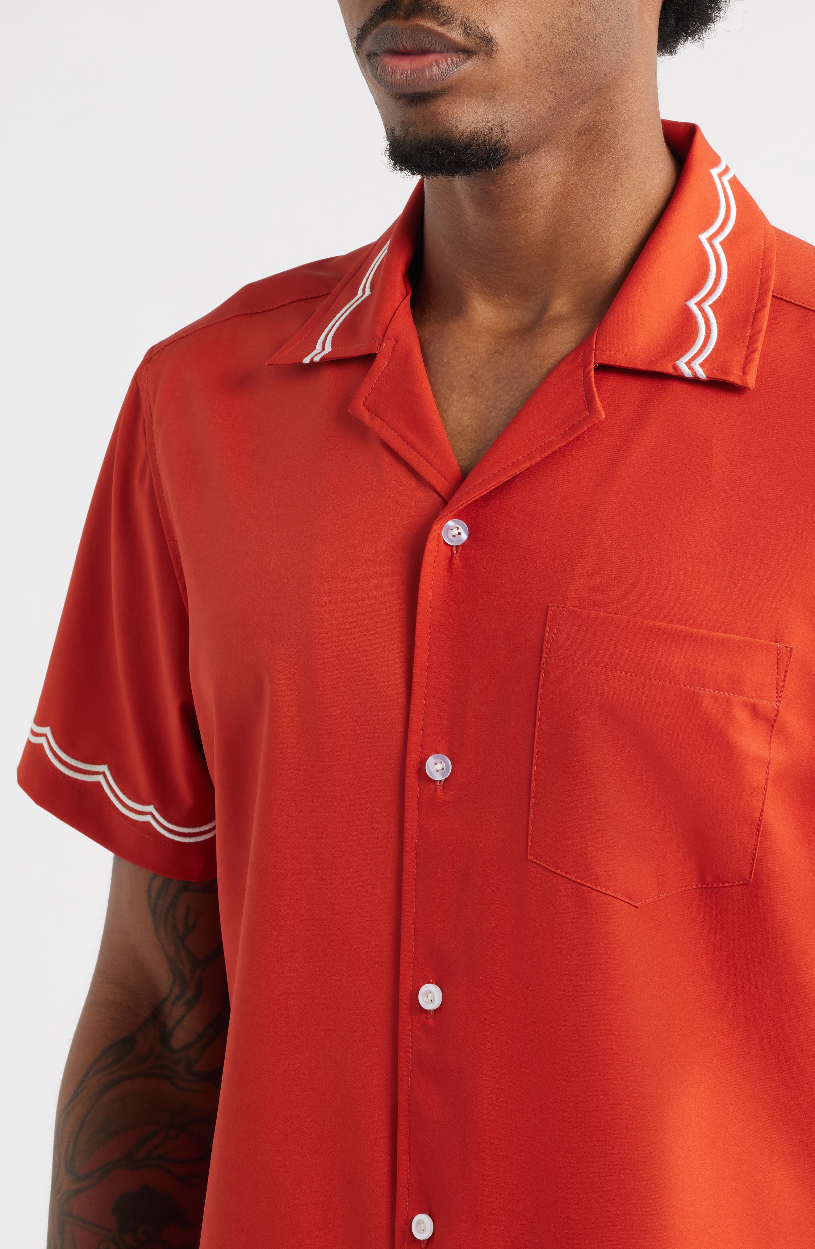 Rust Waves Performance Camp Shirt - image 2