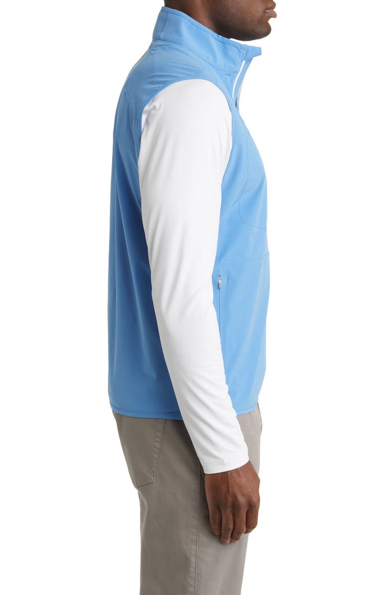 Peter Millar Crown Craft Flex Adept Water Resistant Half-Zip Vest, Alternate, color, Marina Blue