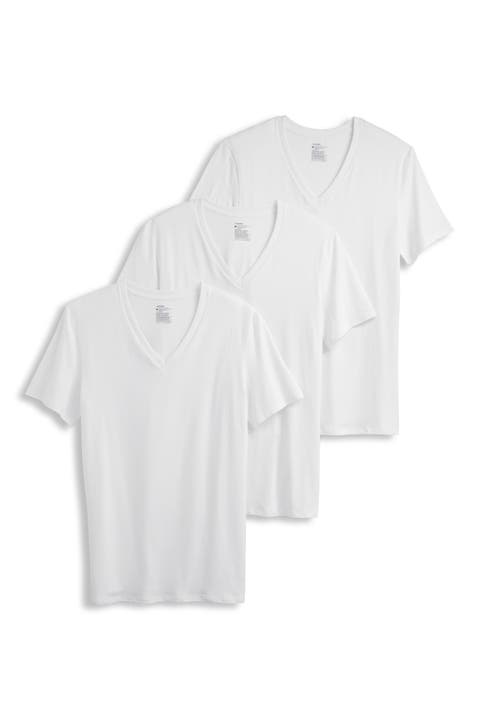 Men's Smooth Fit Cotton Stretch V-Neck Undershirt - 3 Pack