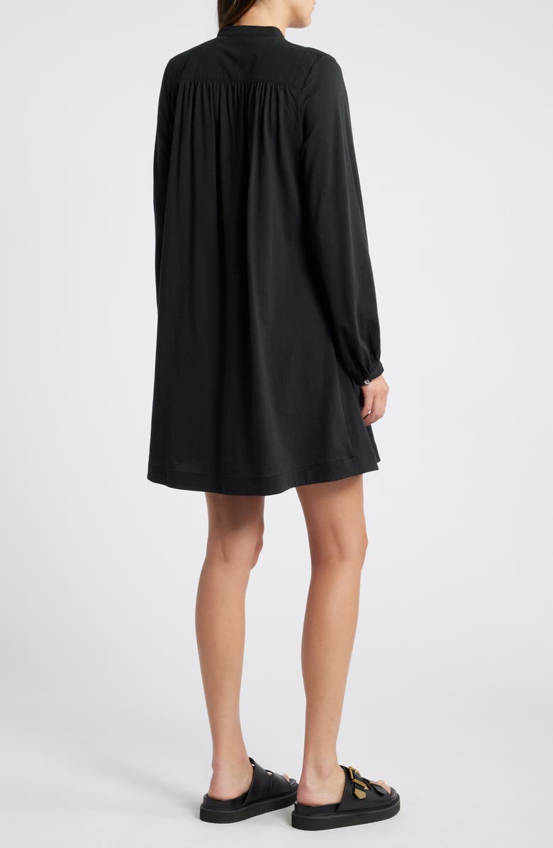 Nation LTD Ariana Pintuck Long Sleeve Organic Cotton Dress, Alternate, color, Jet Black