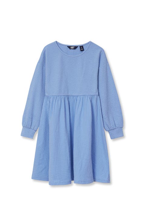 Girls Long Sleeve Ribbed Dress