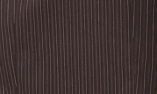 Scotch & Soda Pinstripe Long Sleeve Shift Dress In Brown