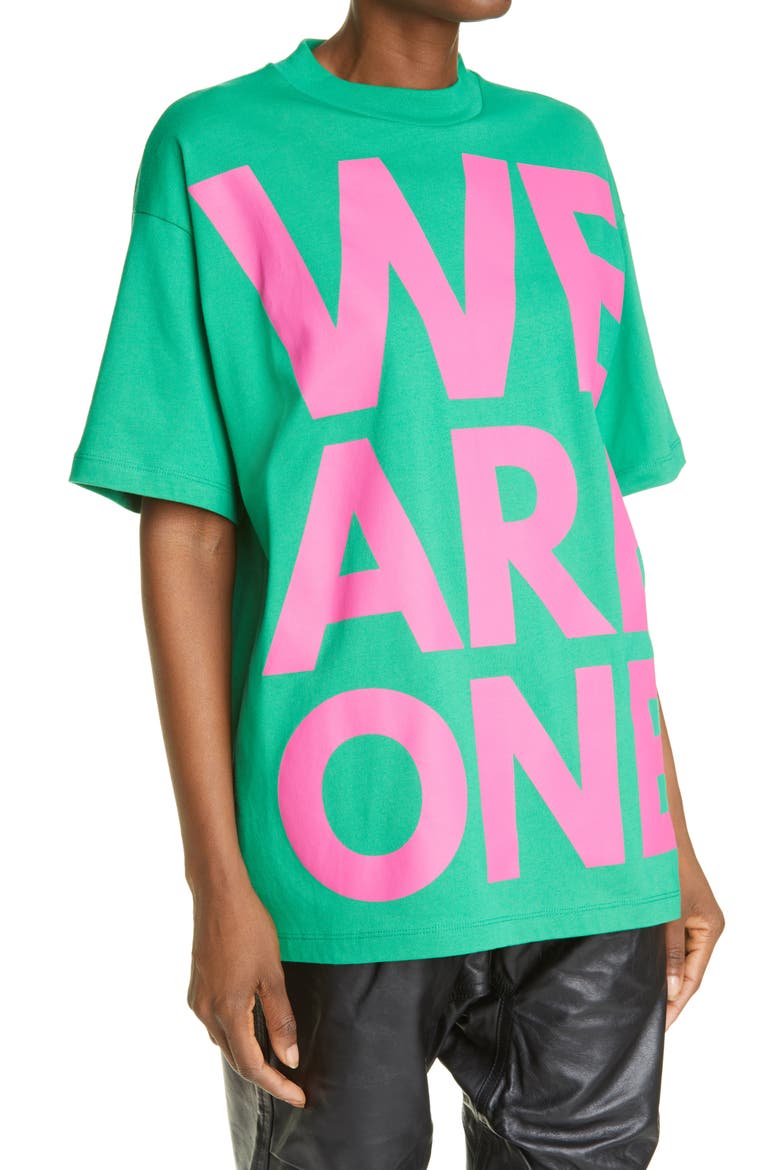 Unisex We Are One Graphic Tee, Alternate, color, GREEN