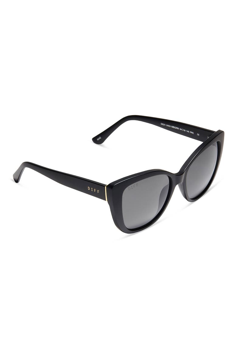 54mm Square Sunglasses, Alternate, color, MATTE BLACK GREY LENS