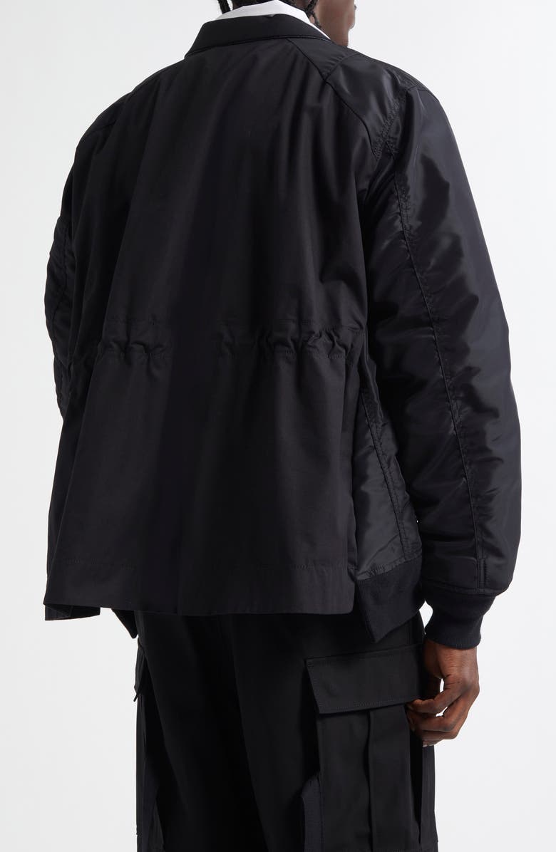 Sacai Suiting Bonding Mixed Media Jacket, Alternate, color, 