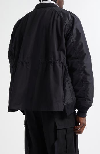 Sacai Suiting Bonding Mixed Media Jacket | Nordstrom Sacai Suiting Bonding Mixed Media Jacket | Nordstrom